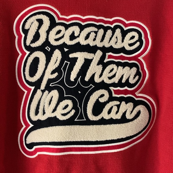 Because Of Them We Can Tuskegee Letterman Sweater Varsity Style Cardigan - Picture 4 of 16